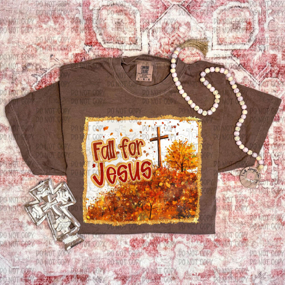 Fall for Jesus gold frame 106114 DTF transfer