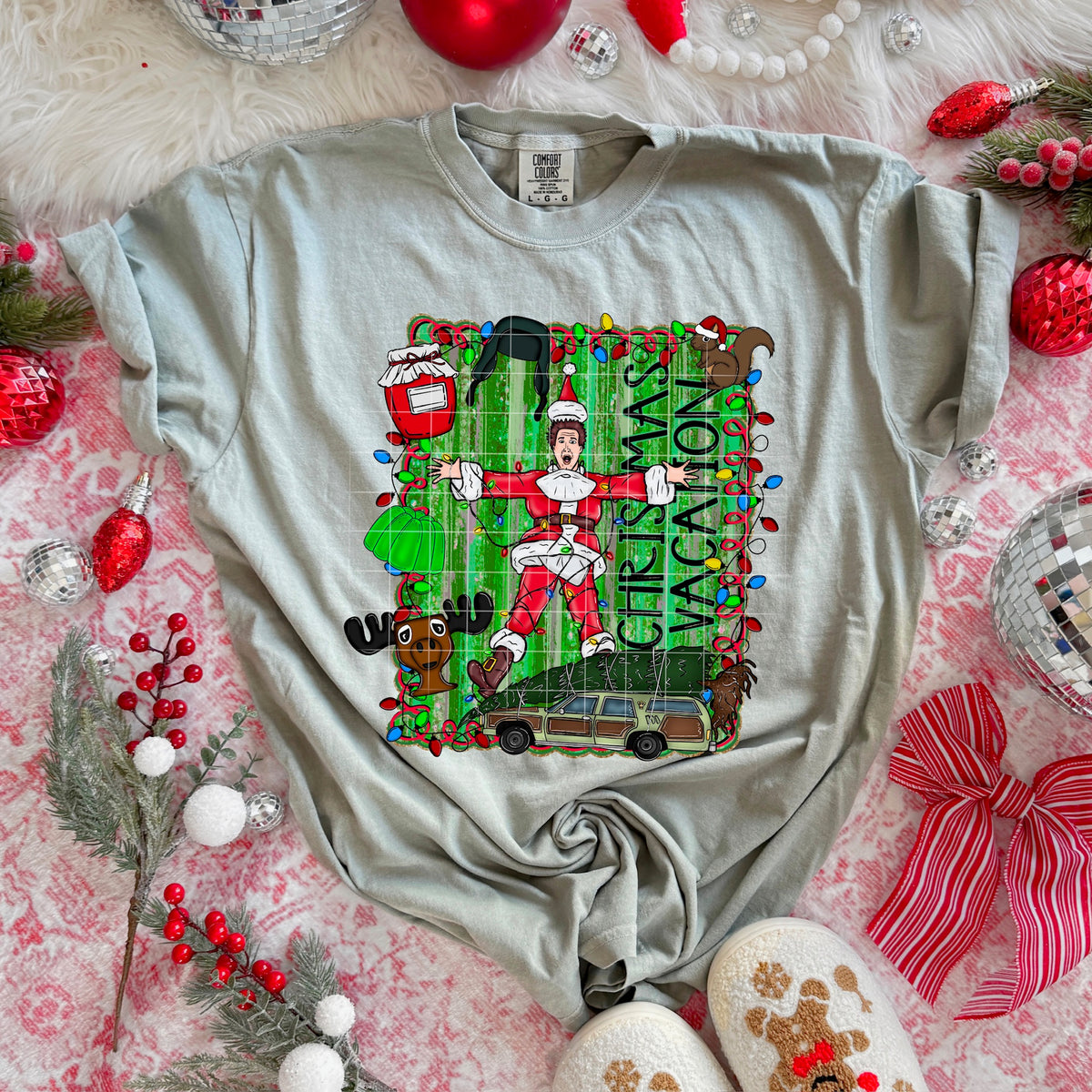 Vacation Christmas Green Frame (sarcastic momma) 113727 DTF transfer