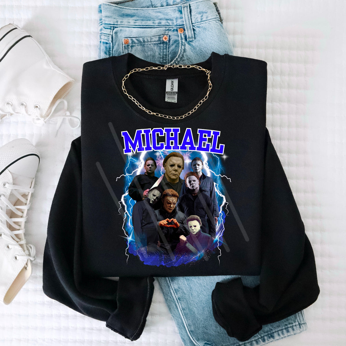 Mike blue Lightning no words (MZ) 113488 DTF transfer