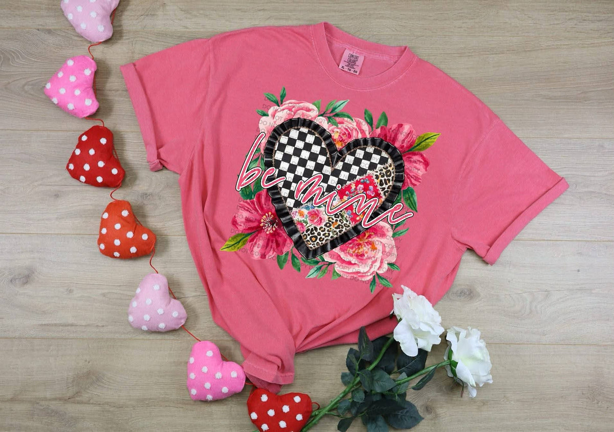 Be Mine checker heart (SCG) DTF Transfer