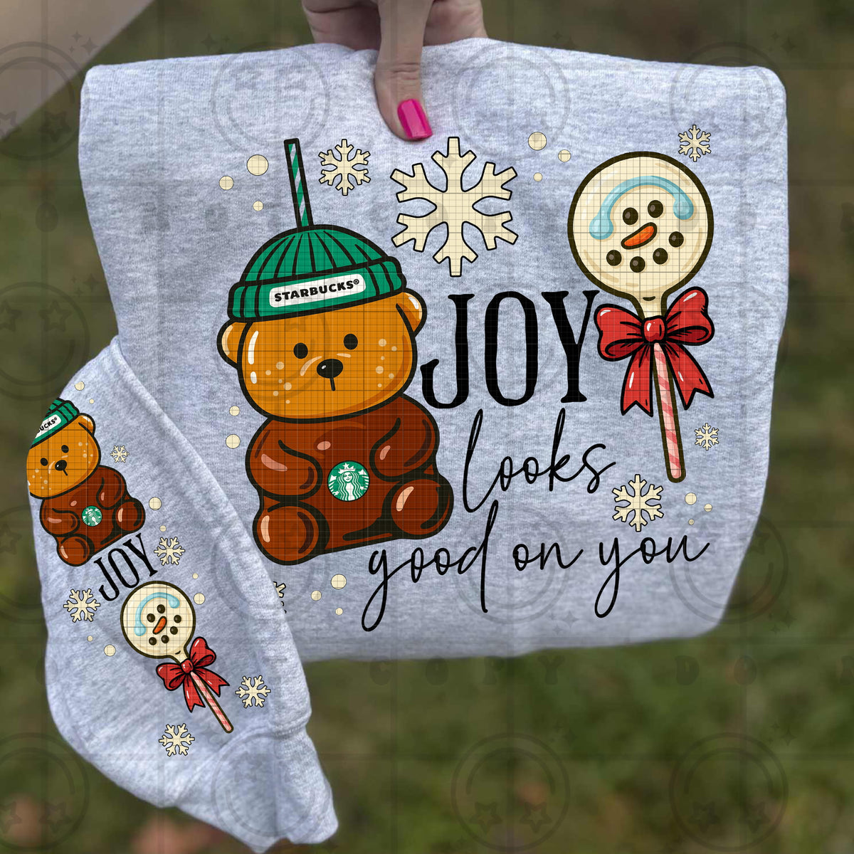 Joy to the world coffee and cake pop (front only) (HW) DTF transfer