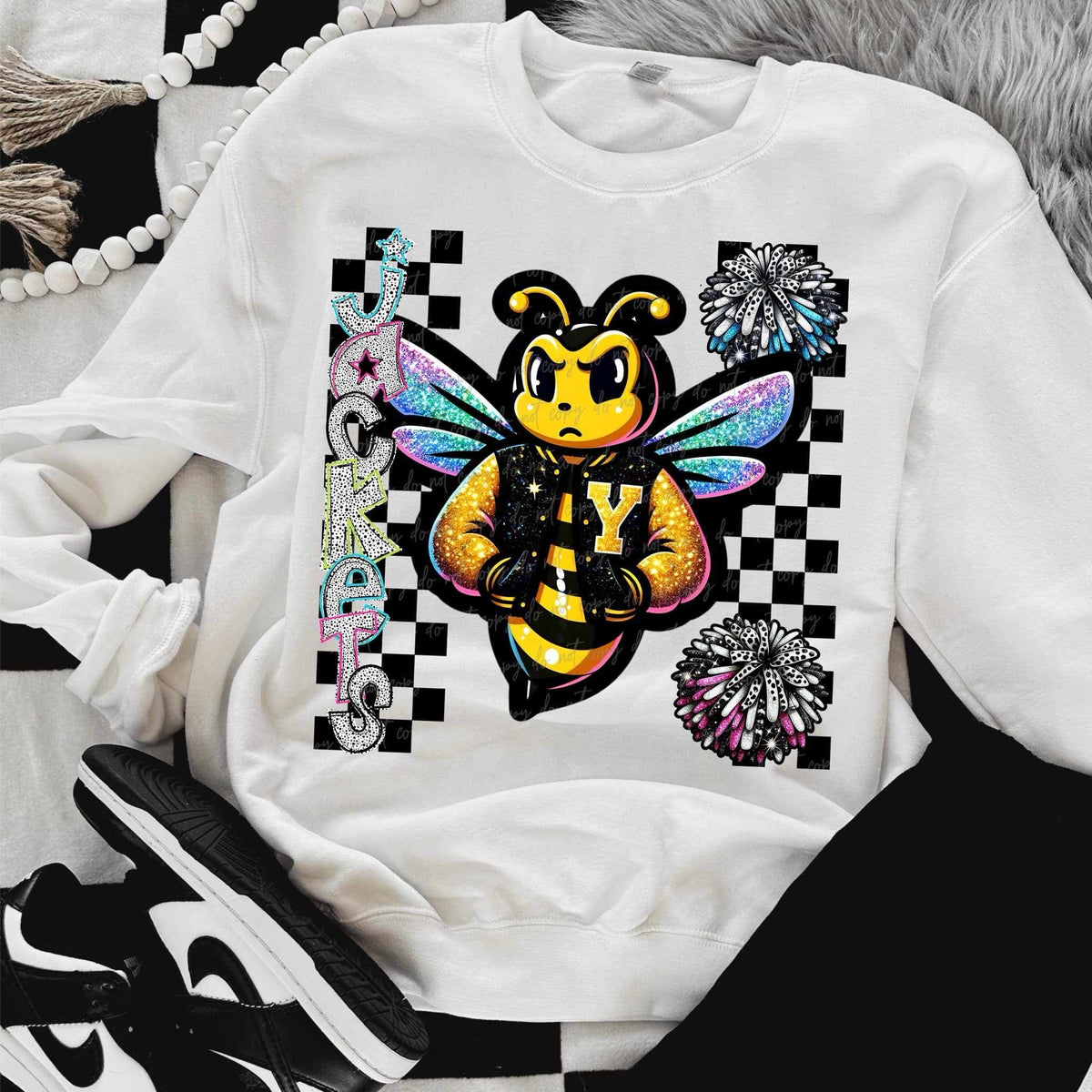 Jackets Dalmatian filled with mascot Pom poms (VIRGO) 58040 DTF transfer