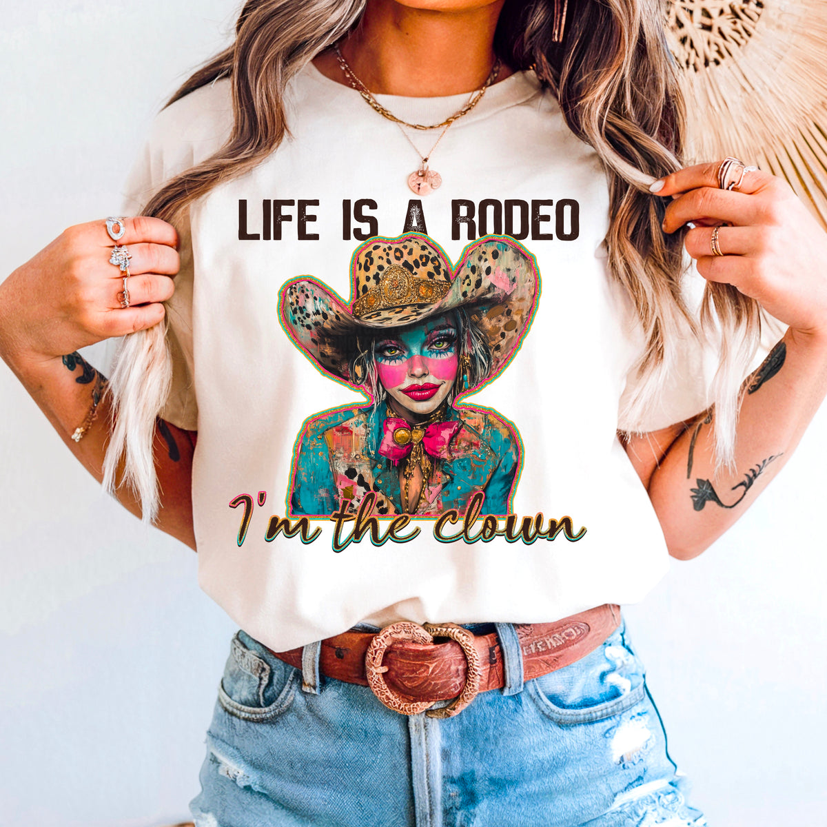 Life is a rodeo im the clown 97660 DTF transfer