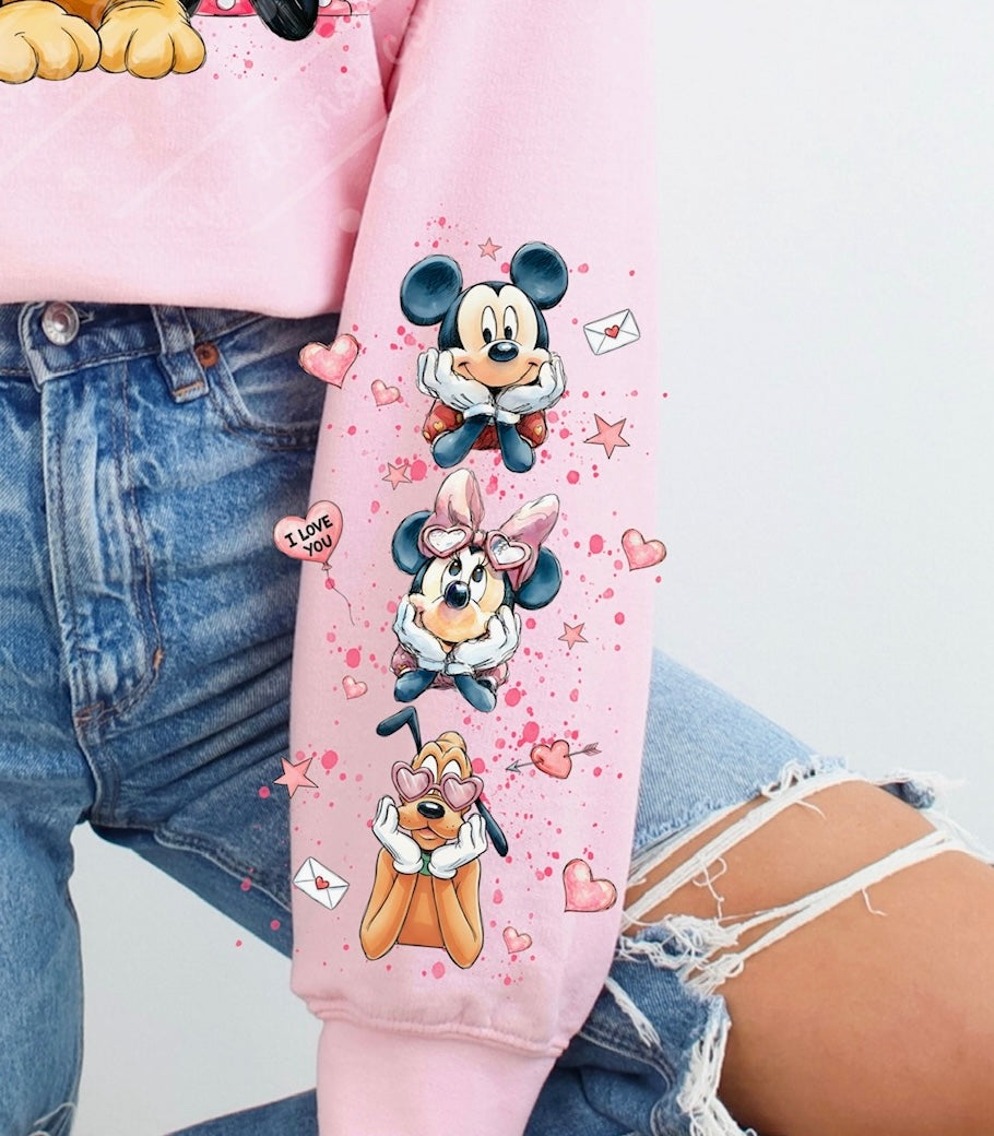 Mouse and Dog hearts (SET OF TWO SLEEVES) sunday special DTF transfer