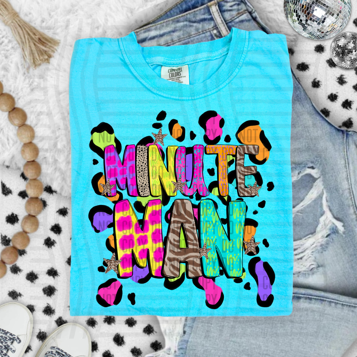 Minuteman Funky Mix Up Leopard Mascot (Caplinger) DTF transfer