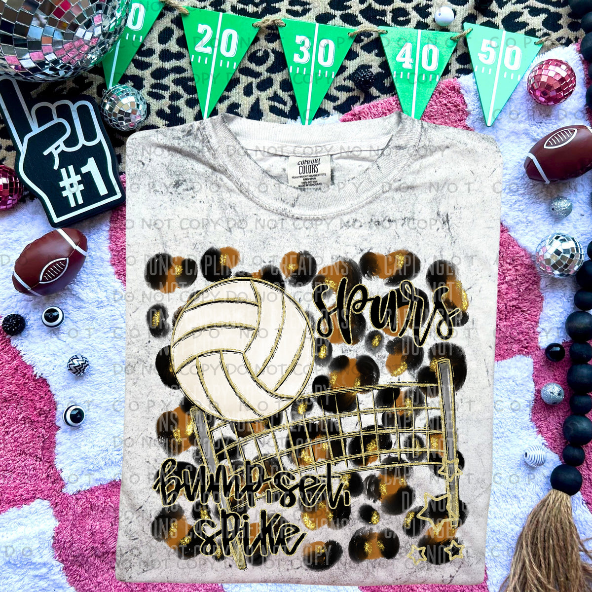 SPURS volleyball bump, set, spike (Caplinger) DTF transfer
