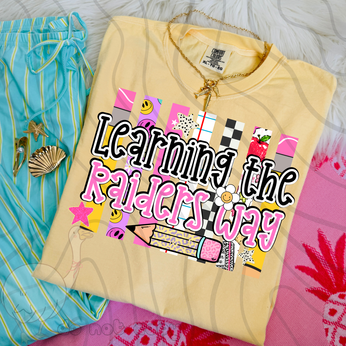 Learning the raiders way school stripes (DKD) DTF Transfer