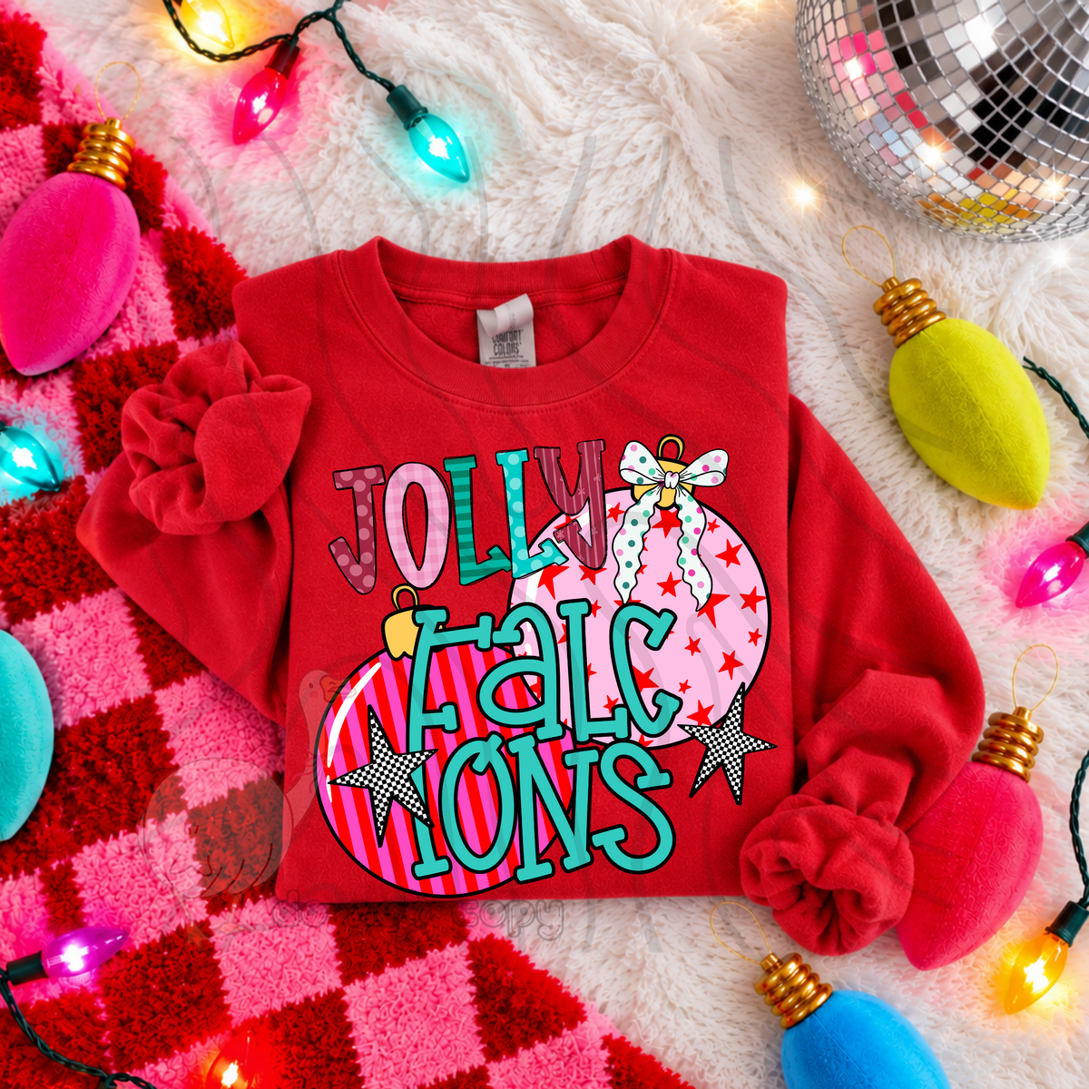 Jolly Falcons pink ornaments (DKD) DTF Transfer