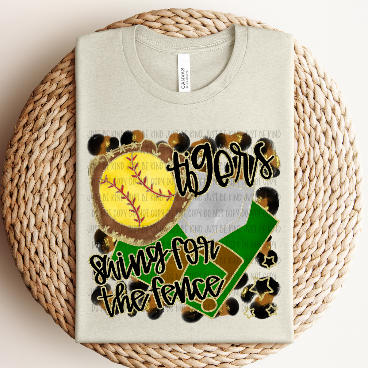 Softball Tigers For The Fence (Caplinger) 83516 DTF Transfer