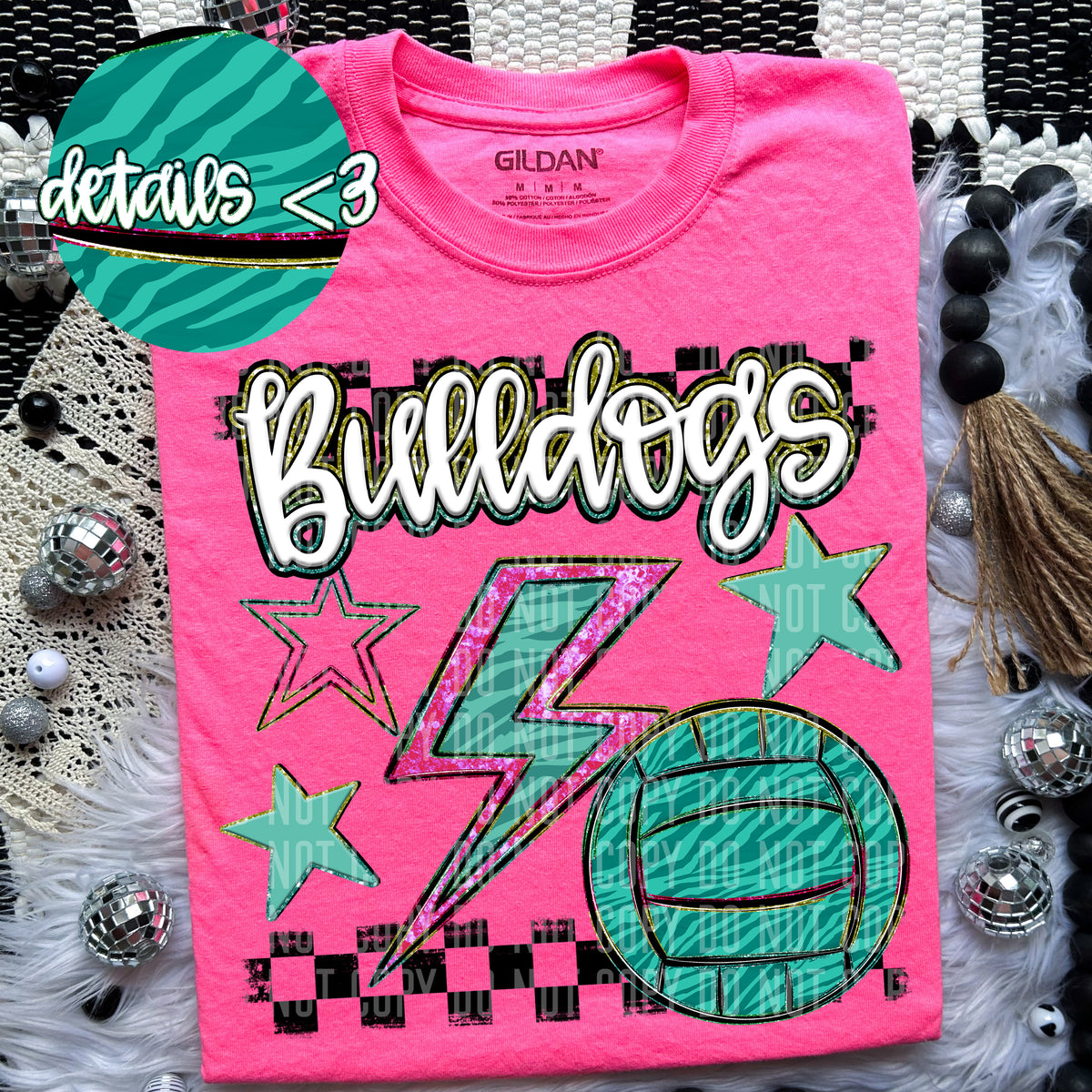 Bulldogs Rainbow Volleyball (Caplinger) 97313 DTF transfer