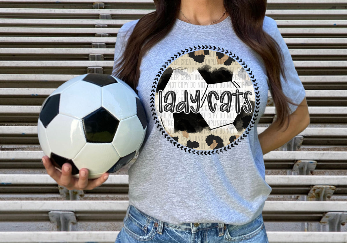 Lady Cats soccer background (Caplinger) DTF transfer
