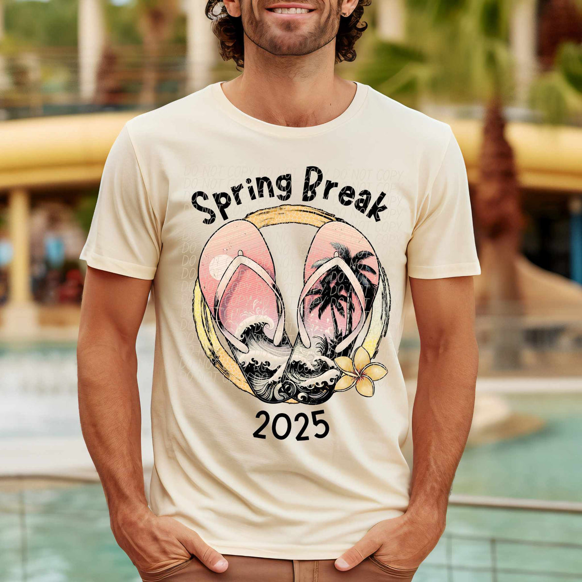Spring break 2025 black font (CITY) 85067 DTF transfer