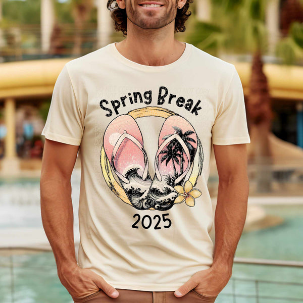 Spring break 2025 black font (CITY) 85067 DTF transfer