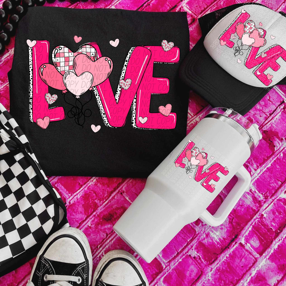 Love heart balloons (CITY) 75757 DTF transfer