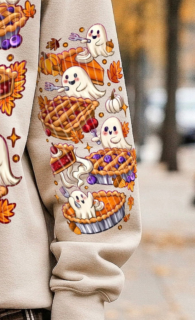 Just here for the pie ghosts SLEEVE (GRAVITEE) DTF Transfer