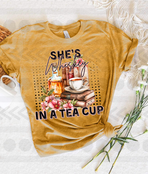 Shes whiskey in a tea cup DTF transfer 13979