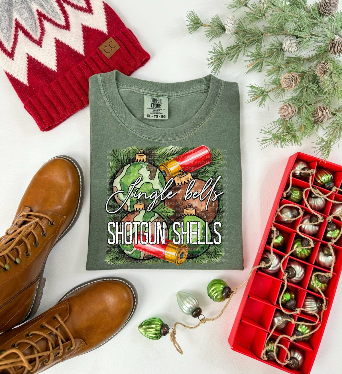 Jingle Bells and shells (SCG) DTF transfer