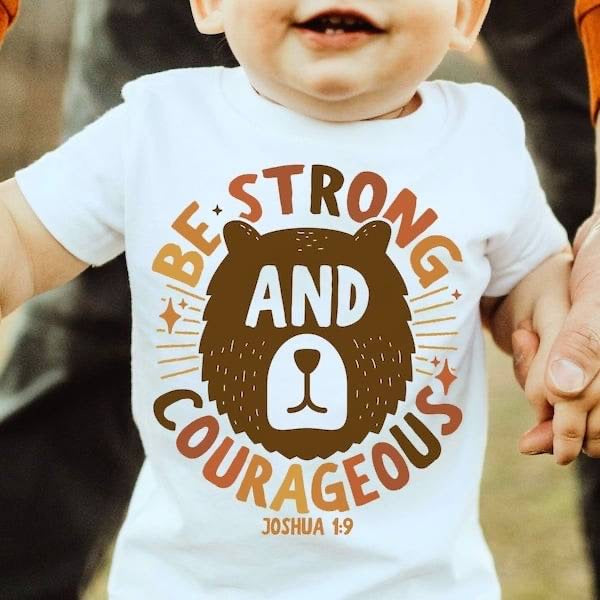 Be strong and courageous bear (KARTA) 64030 DTF transfer