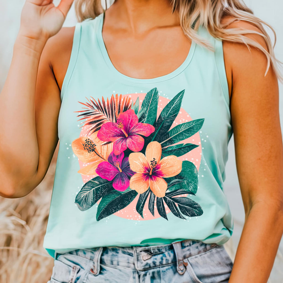 Tropical flowers (SAL) 96379 DTF transfer