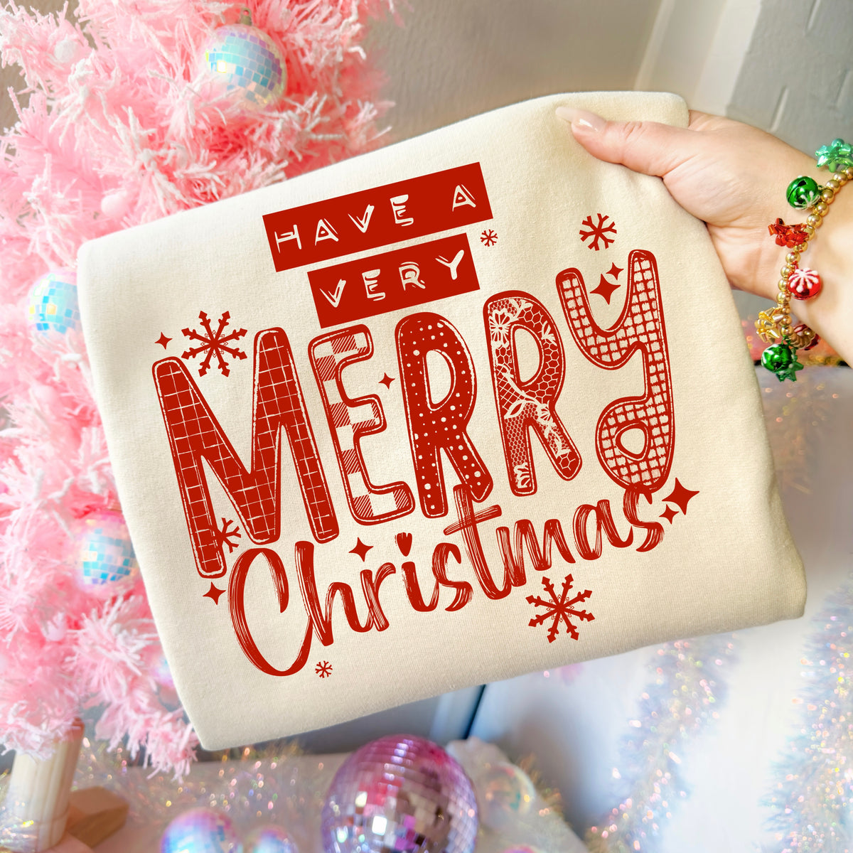 Very merry Christmas (red) (csc) DTF Transfer