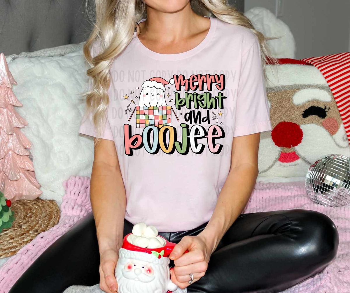 Merry bright and boojee (CANVI) 64965 DTF transfer