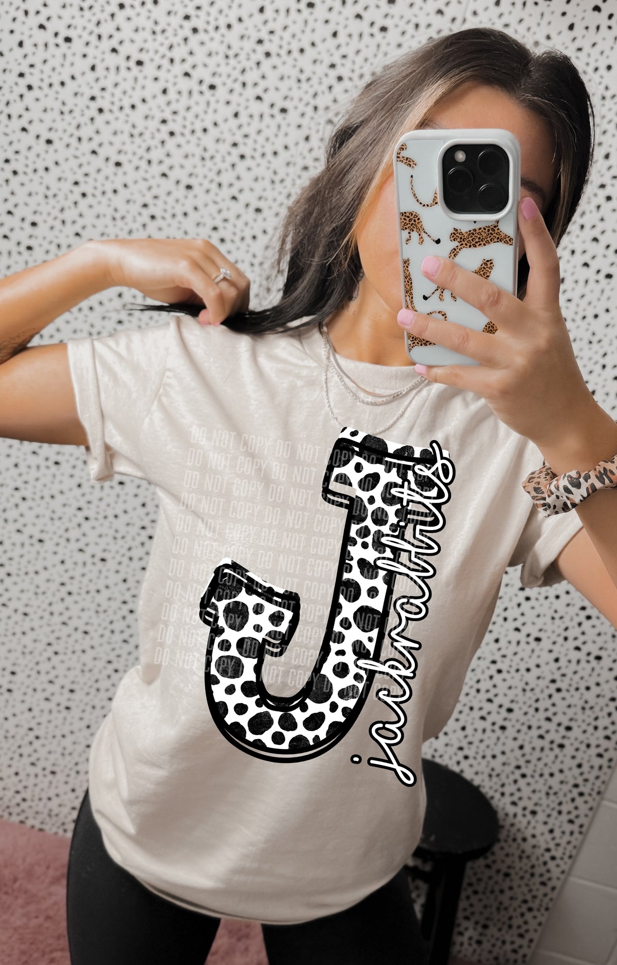 Dalmatian Mascot Letters Jackrabbits 30874 DTF transfers