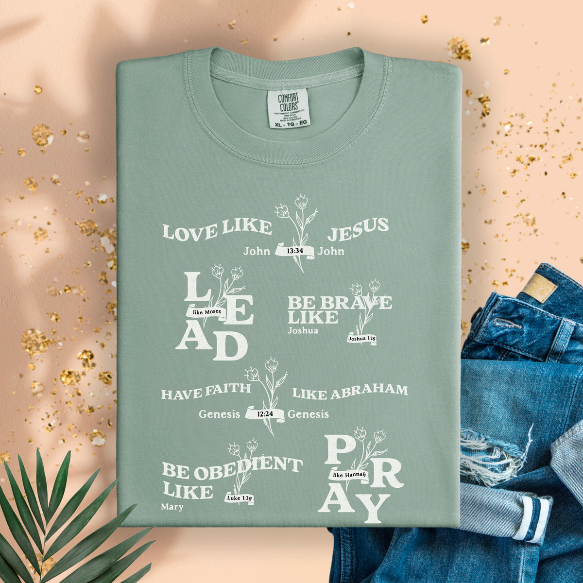 Love like Jesus white words 94896 DTF transfer