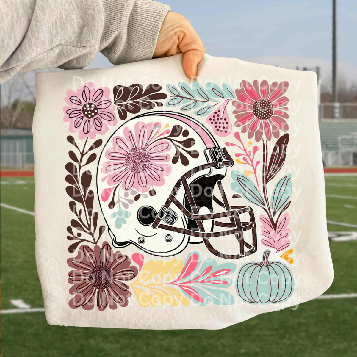 Abstract football helmet DTF transfer