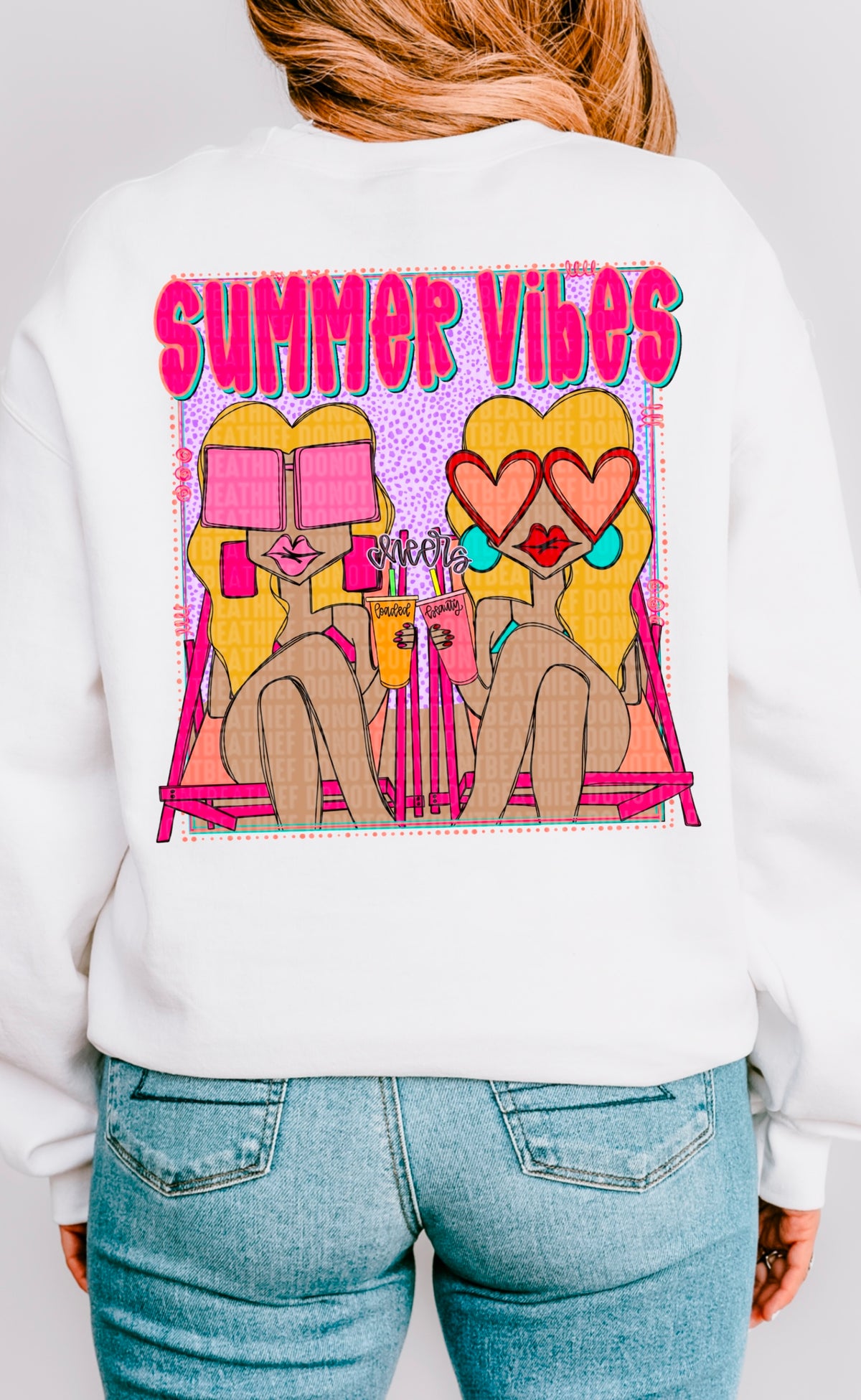 Summer vibes girls 5 106063 DTF transfer