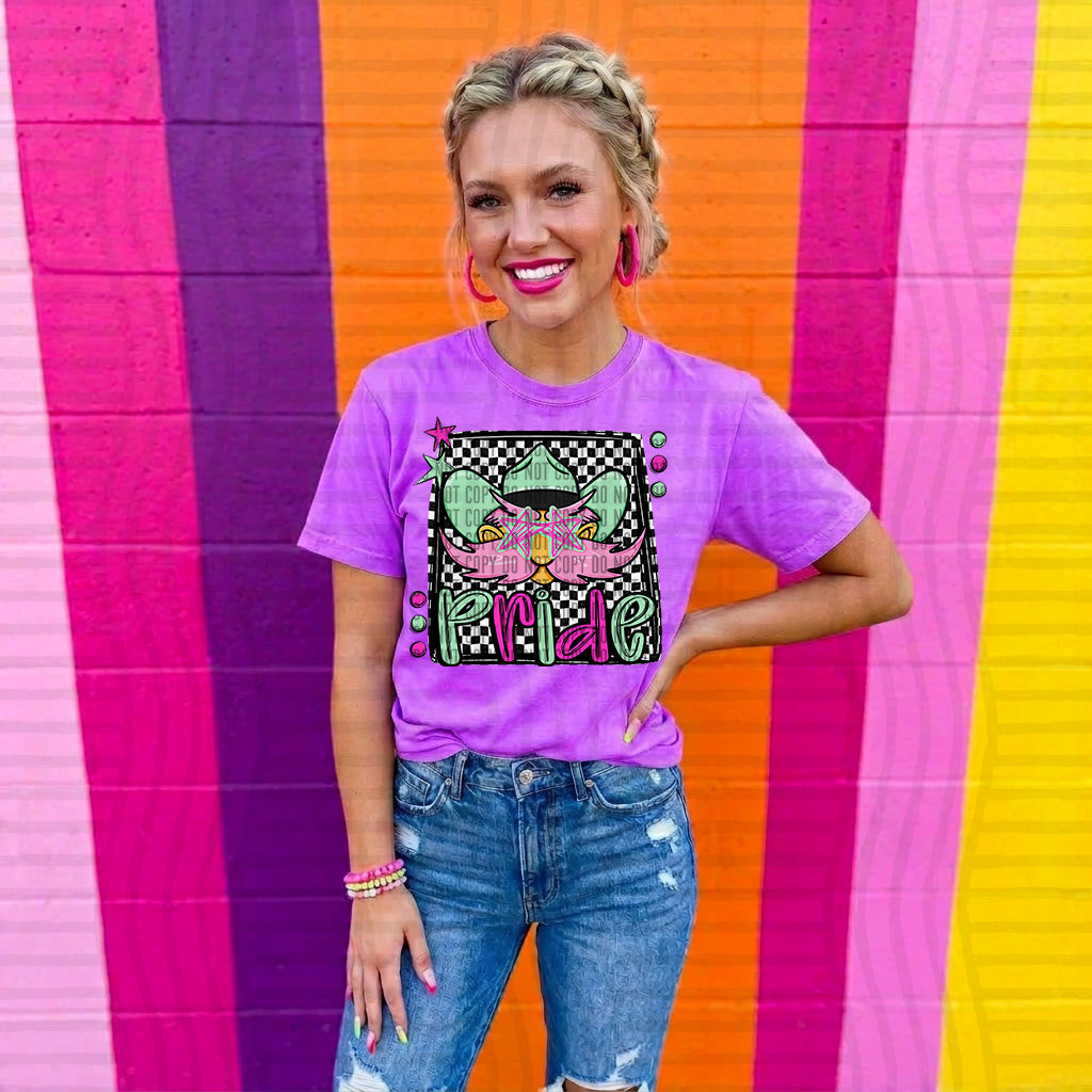 raiders_ pride preppy checkered square colorful (Caplinger) DTF Transfer