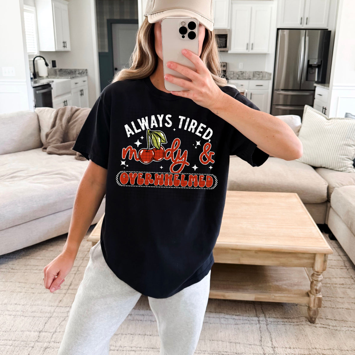 Tired Moody Cherries WHITE (CSC) DTF Transfer