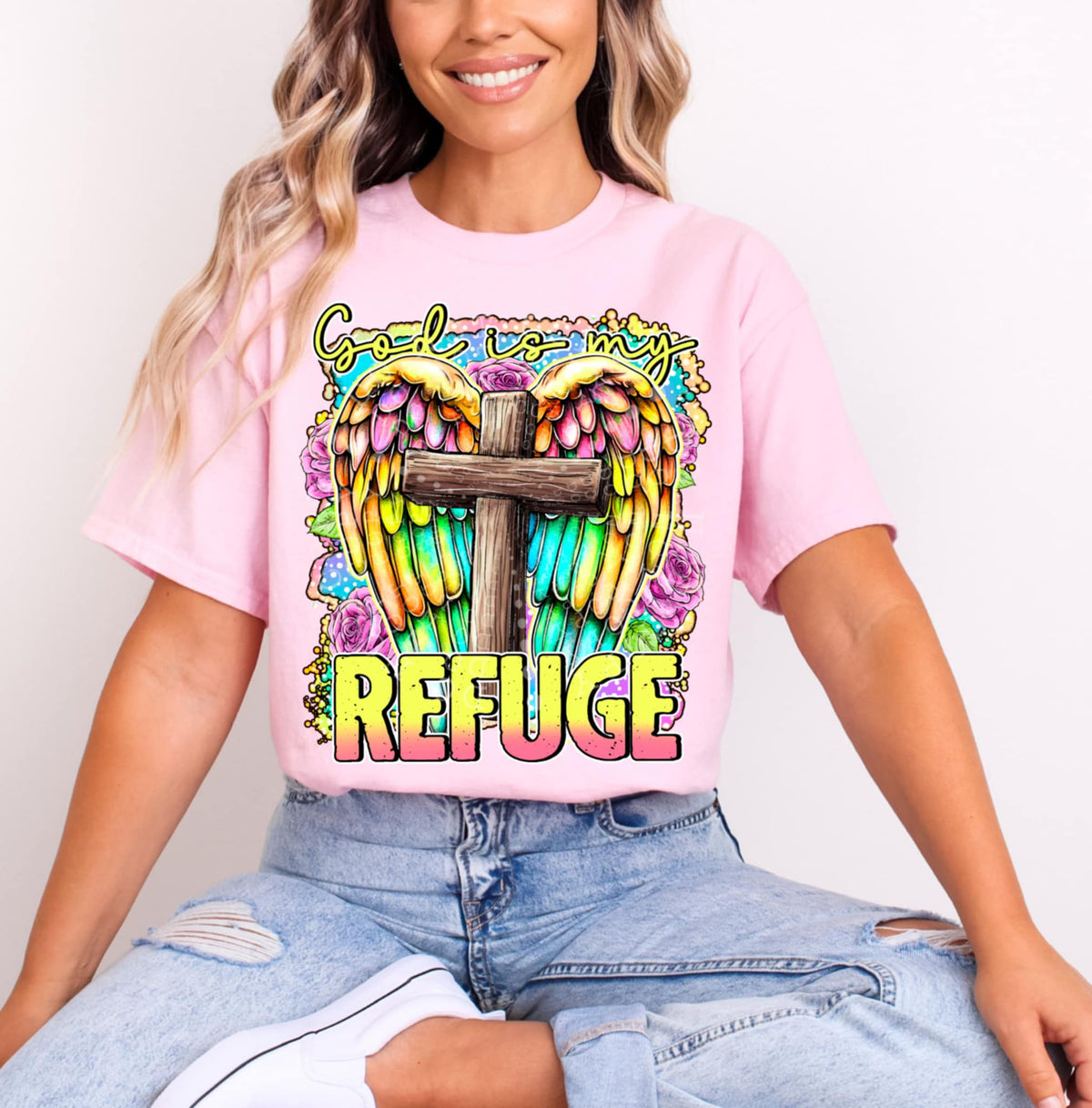 God is my refuge (C’s) 100492 DTF transfer