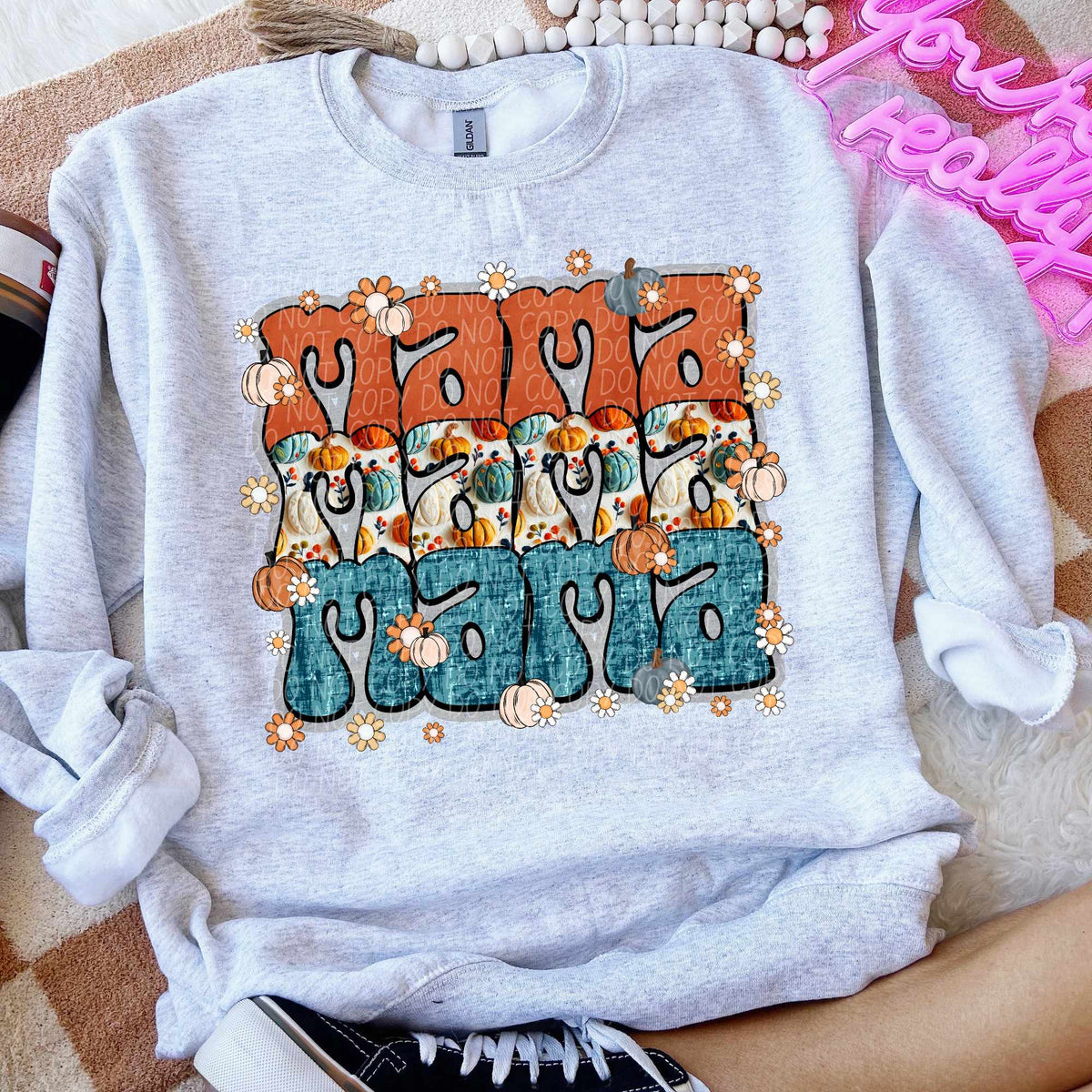 Mama stacked fall (CITY) 44360 DTF transfer