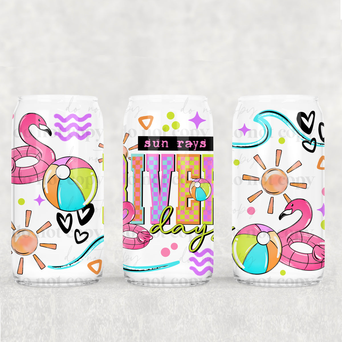 Sun rays river days (CSC) UV DTF WRAP