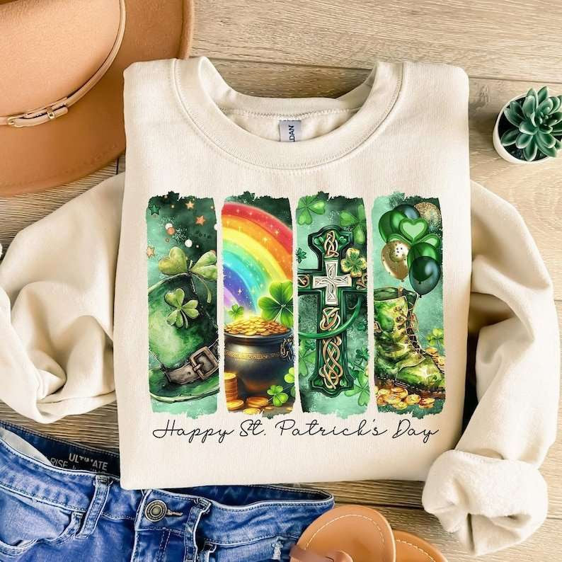 Happy st Patrick’s day rectangle 77609 DTF transfer