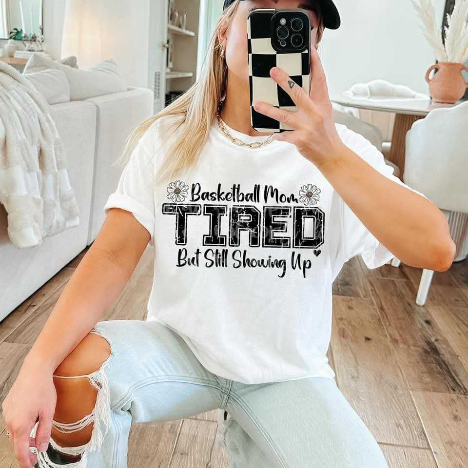 Basketball mom tired but still showing up (VIRGO) 82272 DTF transfer