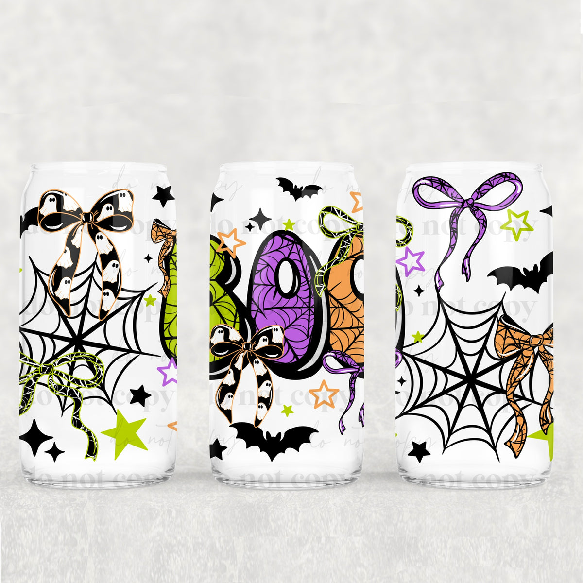 Boo with bows (exclusive) UV DTF WRAP
