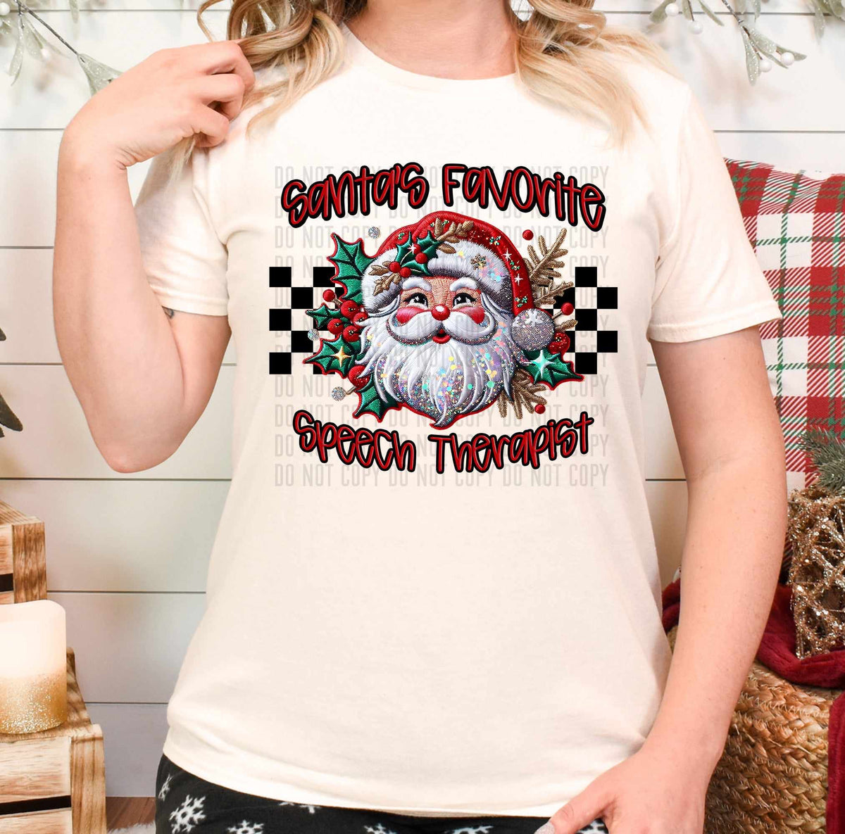 Santa’s favorite speech therapist (caplinger) 62850 DTF transfer
