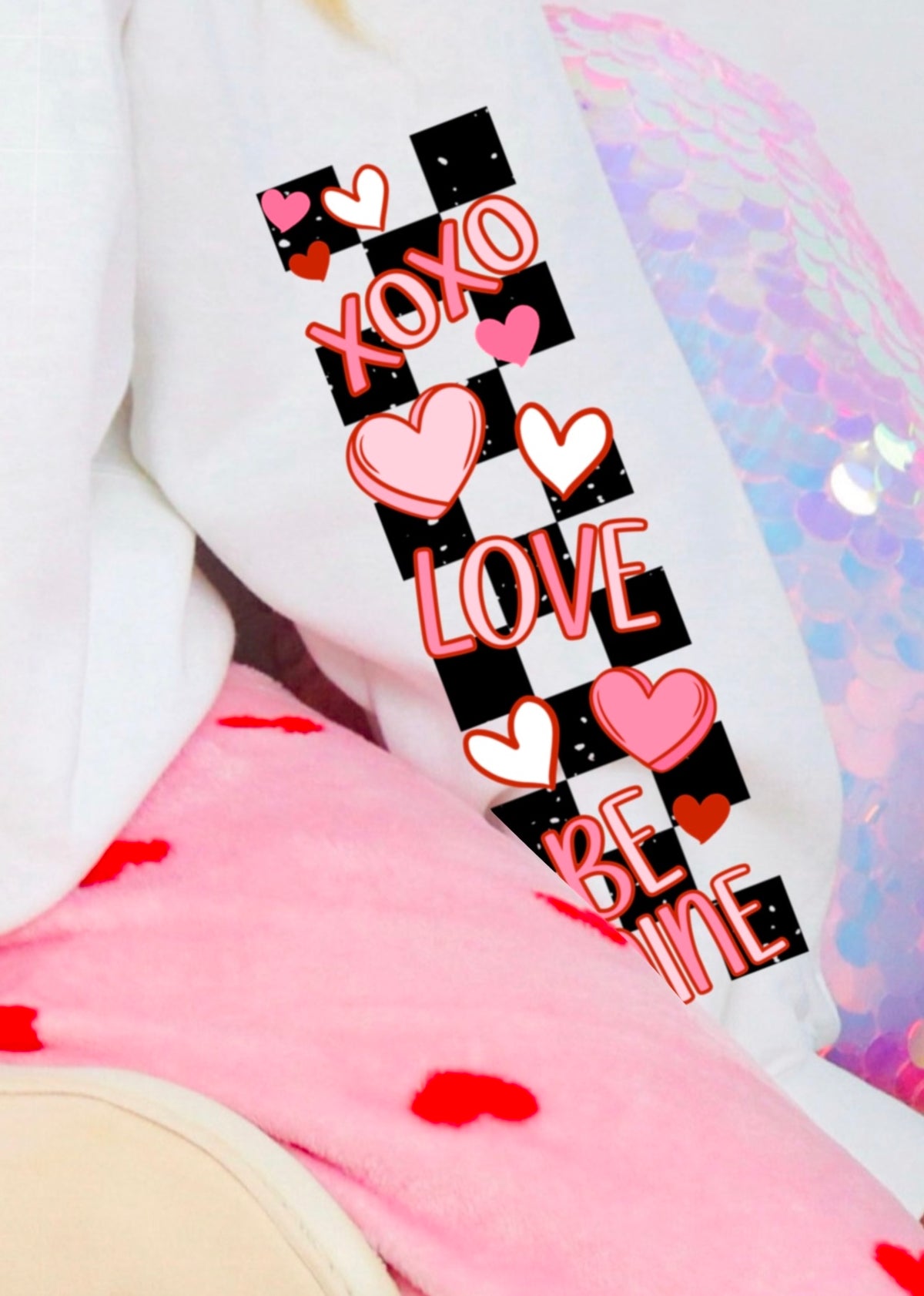 Checker Valentines Collage (SLEEVE) CSC DTF Transfer