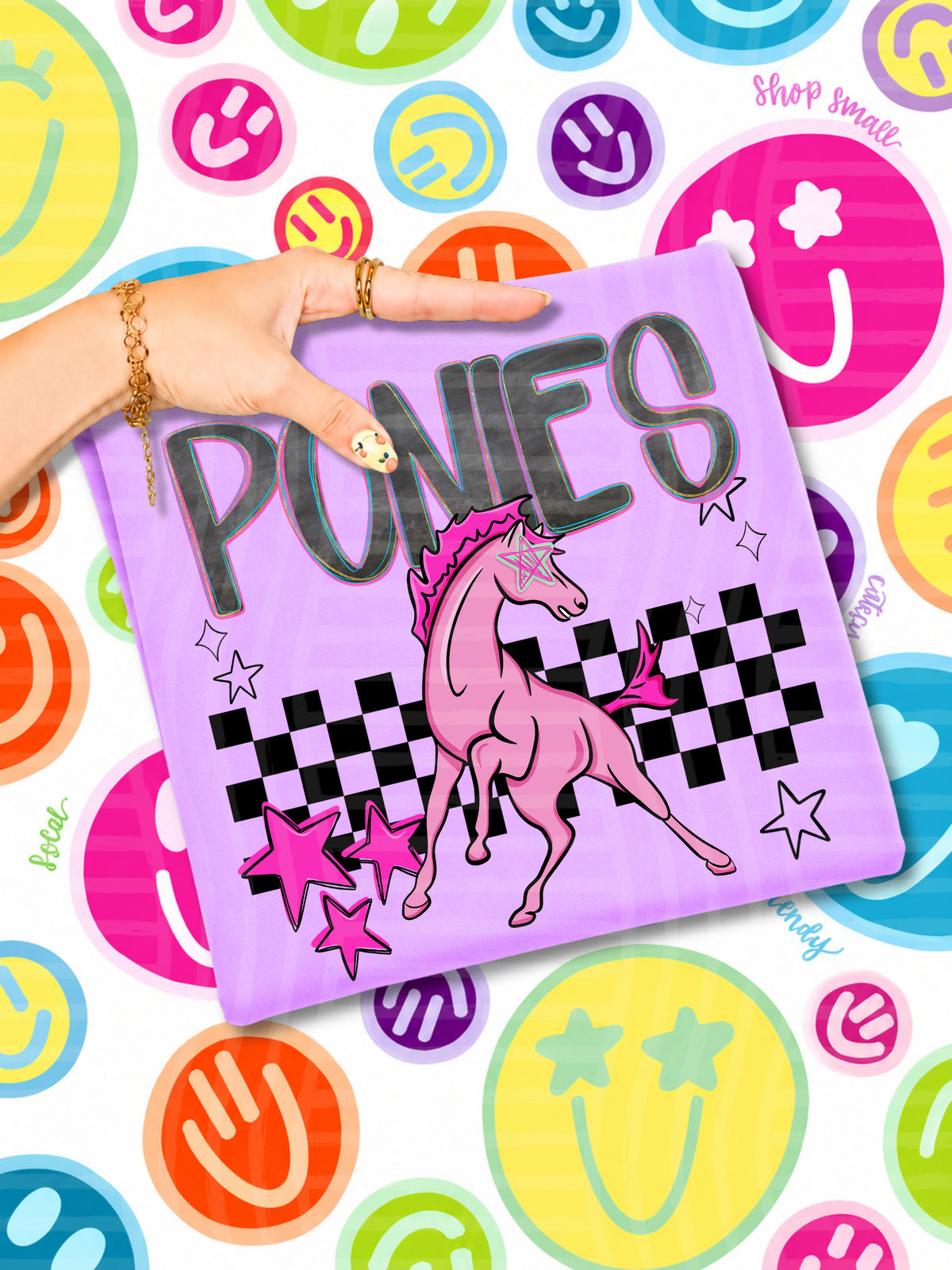 ponies starry eyed checks (CAPLINGER) DTF Transfer