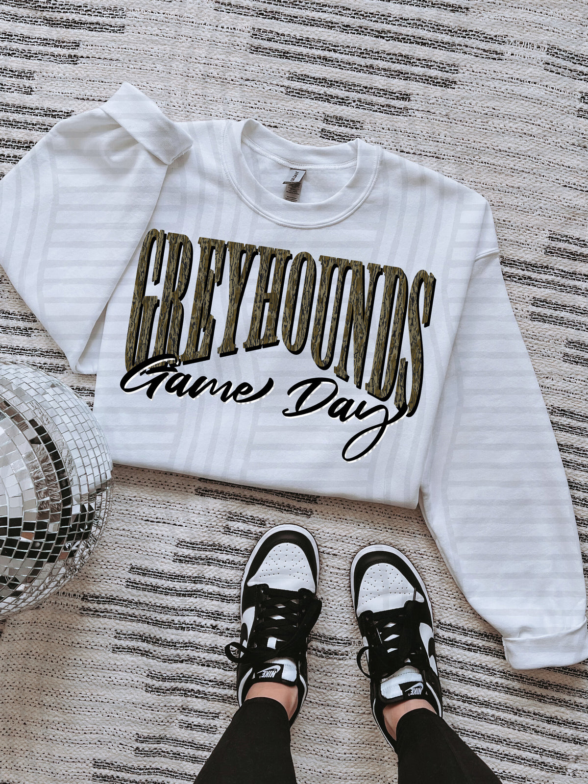grey hounds game day arched camo font (Caplinger) DTF Transfer