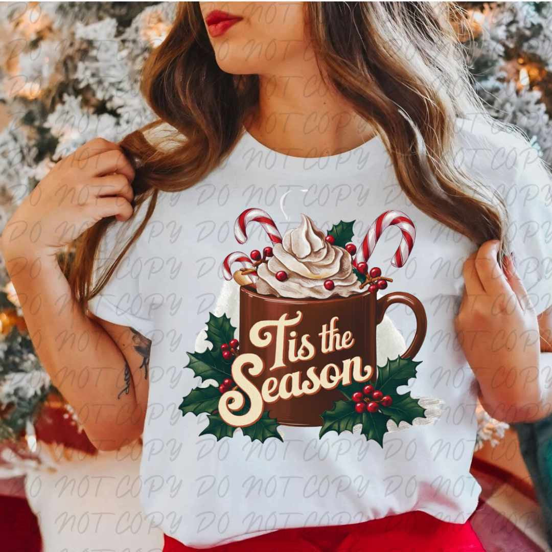 Tis the season mug (vintage) 67320 DTF transfer