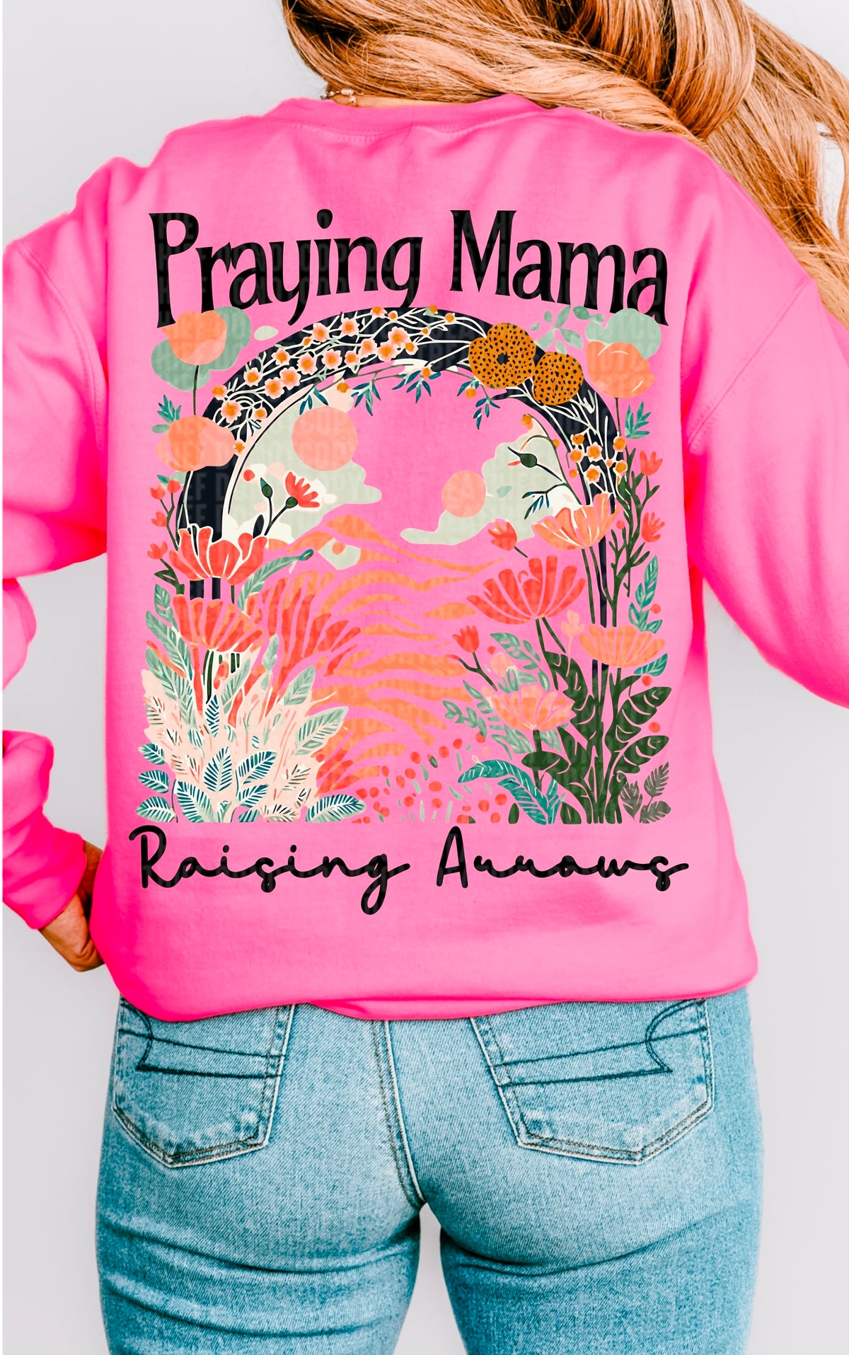 Praying mama raising arrows arch 95326 DTF transfer