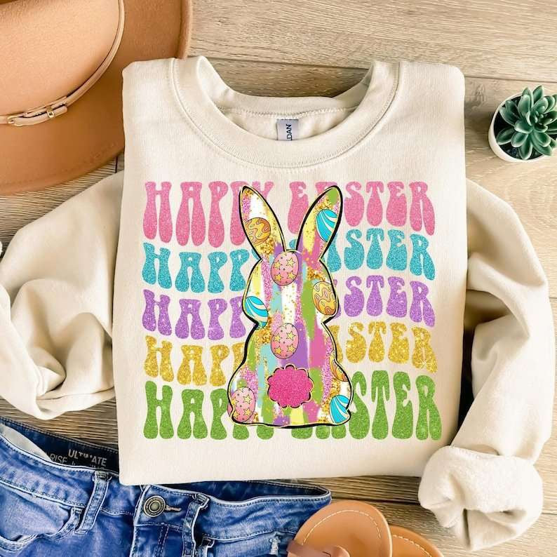 Happy Easter 5 stacks 77661 DTF transfer