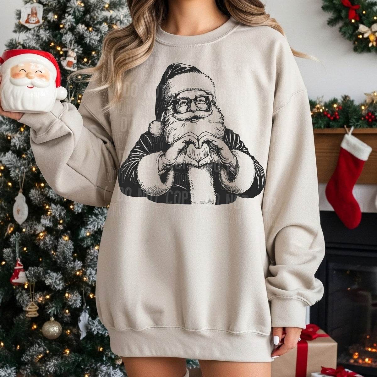 Santa Heart Hands (SBB) DTF Transfer