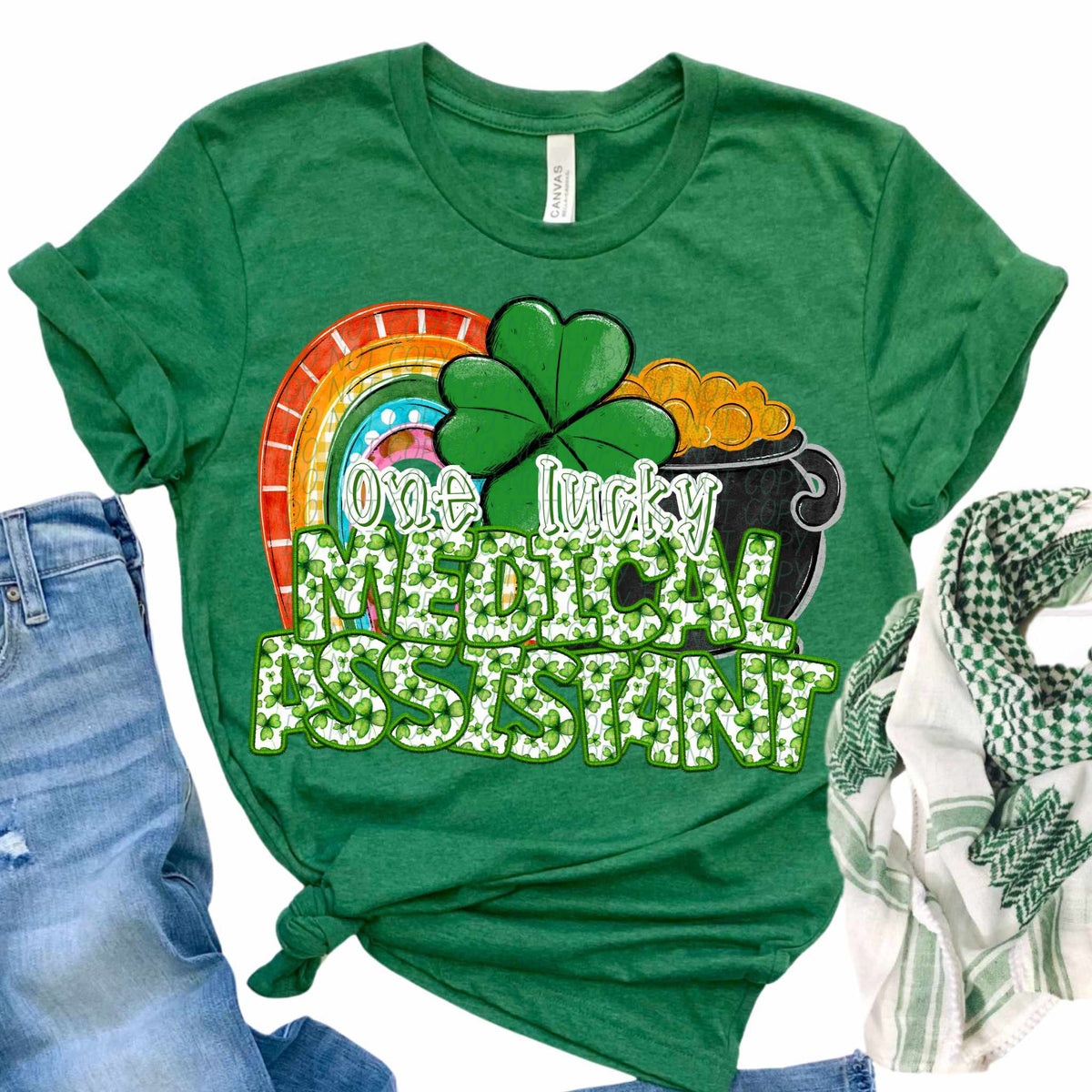 One lucky medical assistant (CITY) 84172 DTF transfer