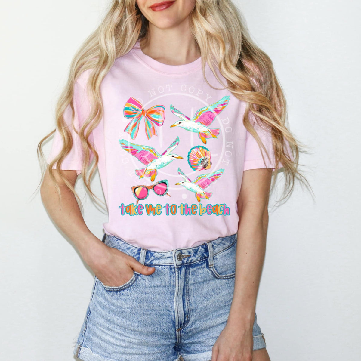 Take me to the beach collage 106103 DTF transfer