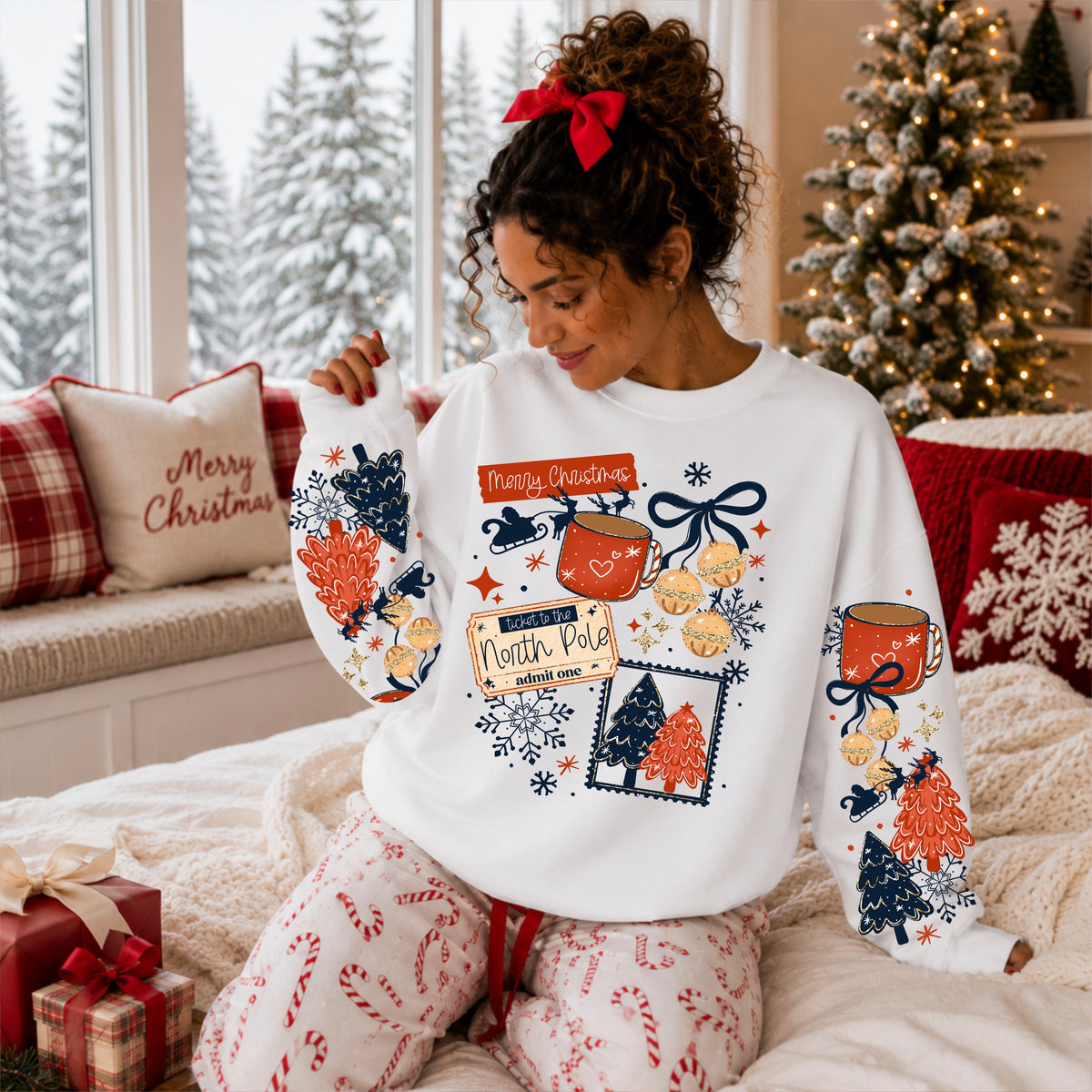 Ticket to the north pole (front only) (csc) DTF Transfer