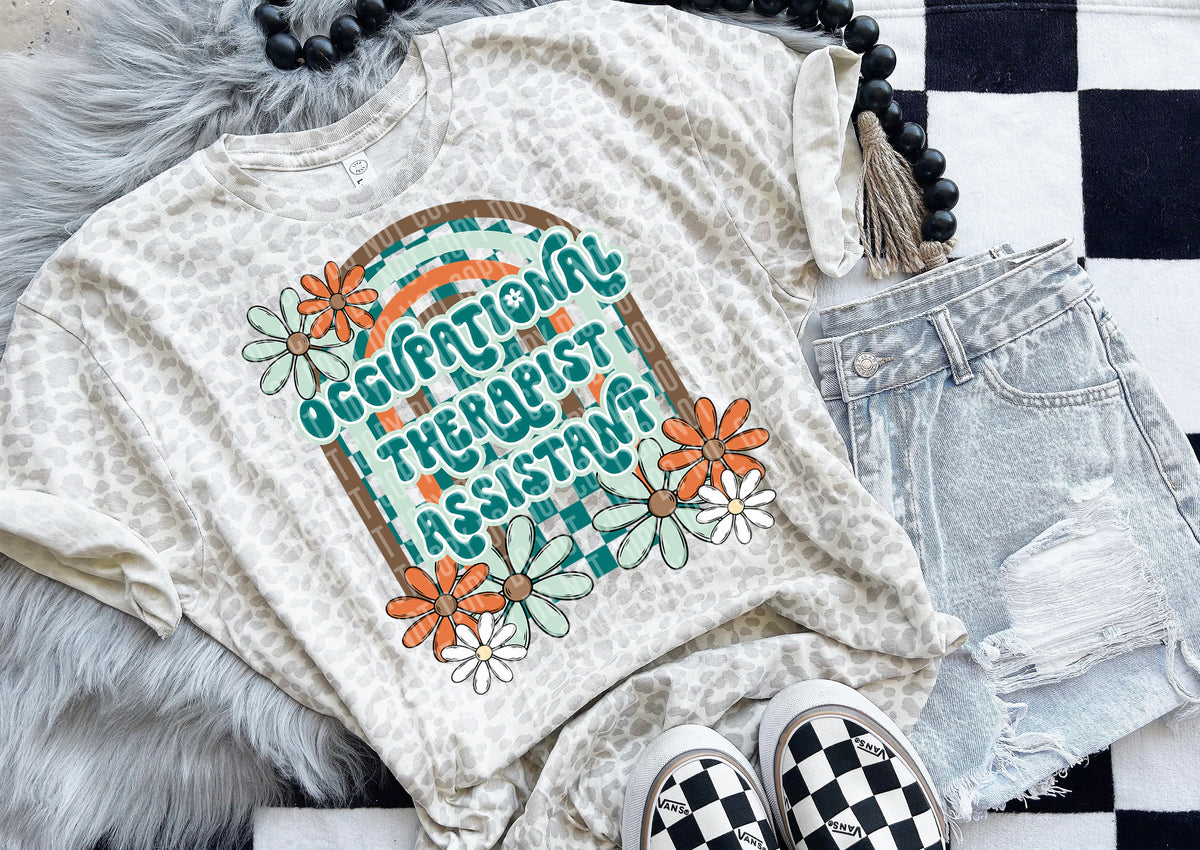 Floral Arch occupational therapist assistant 49321 DTF TRANSERS