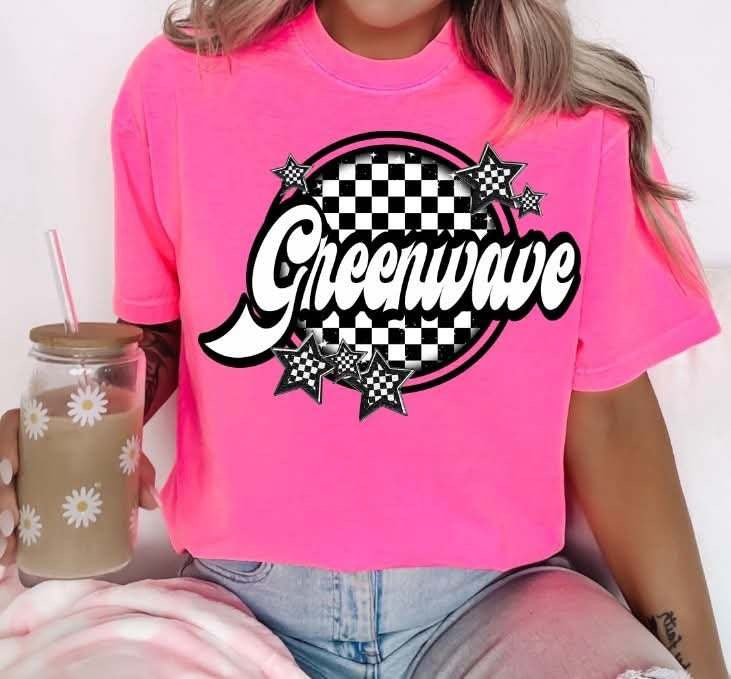 Greenwave checkered circle (S&G) 82360 DTF transfer